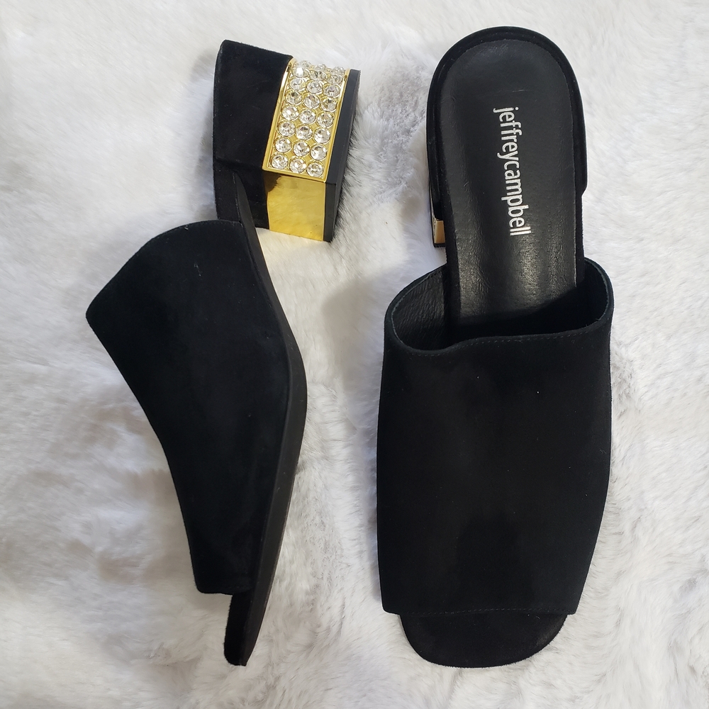 Jeffrey Campbell Black Women's Slide Sandals